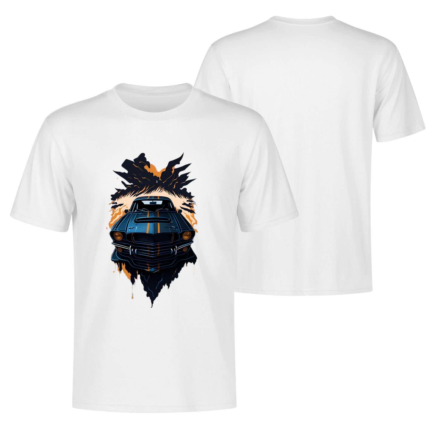 Men's Cotton Front Back Printing T Shirt