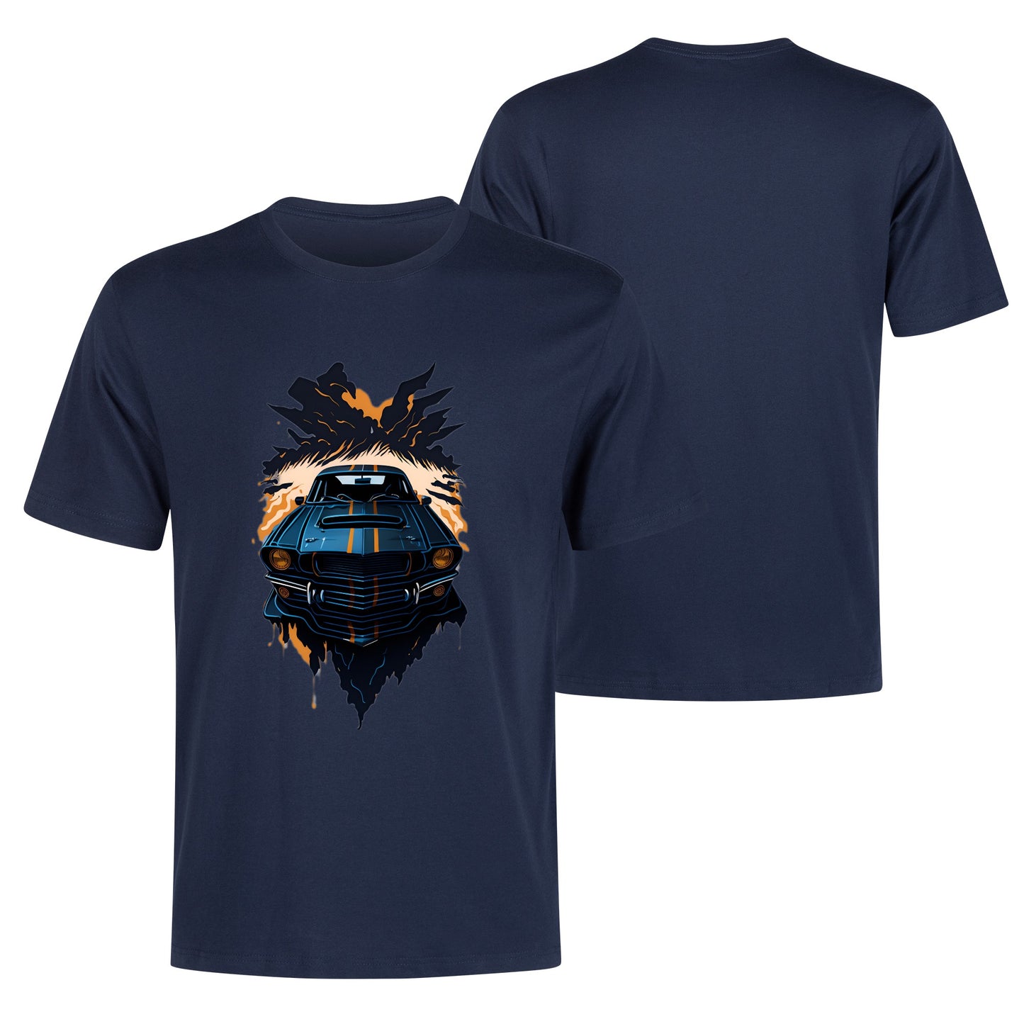 Men's Cotton Front Back Printing T Shirt