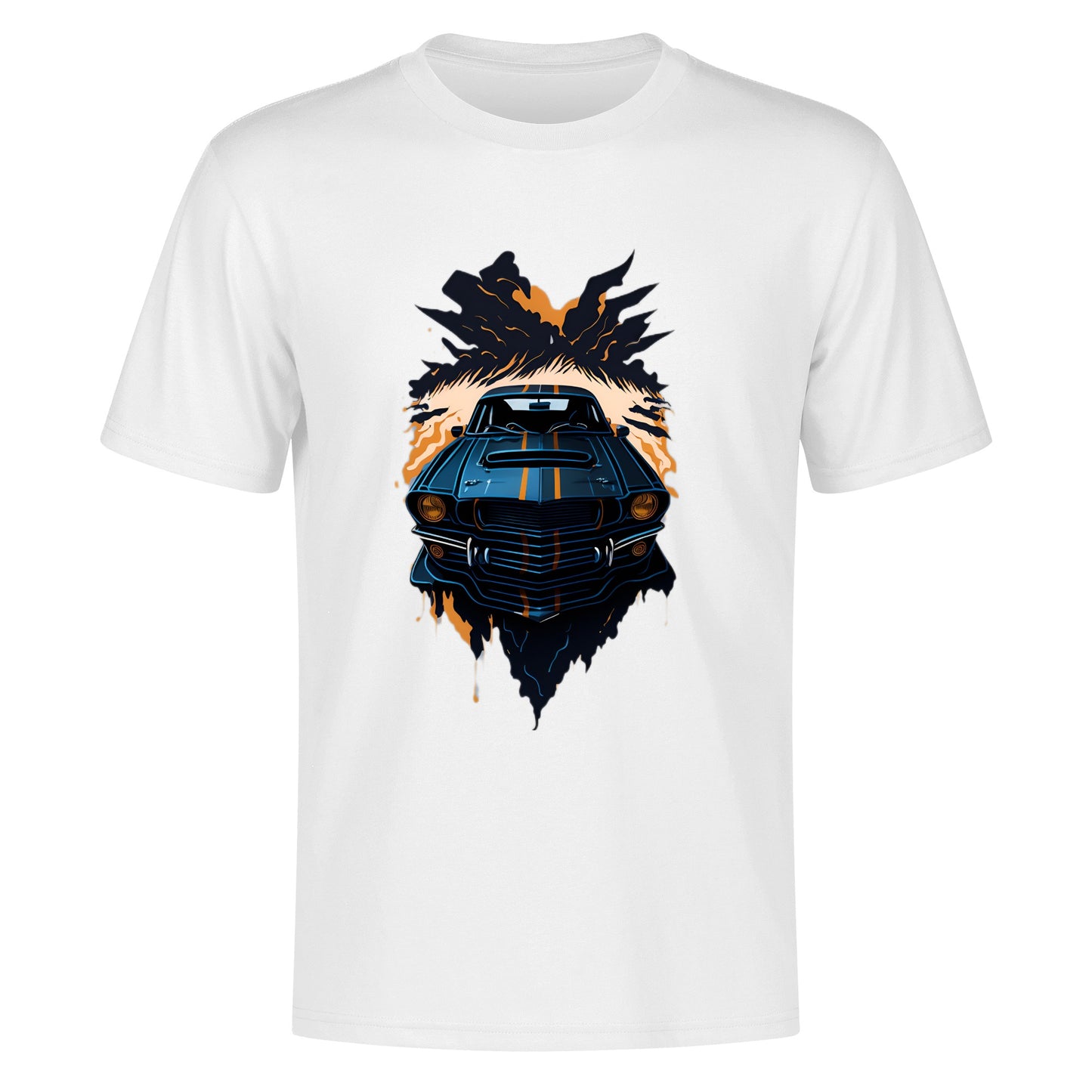 Men's Cotton Front Back Printing T Shirt