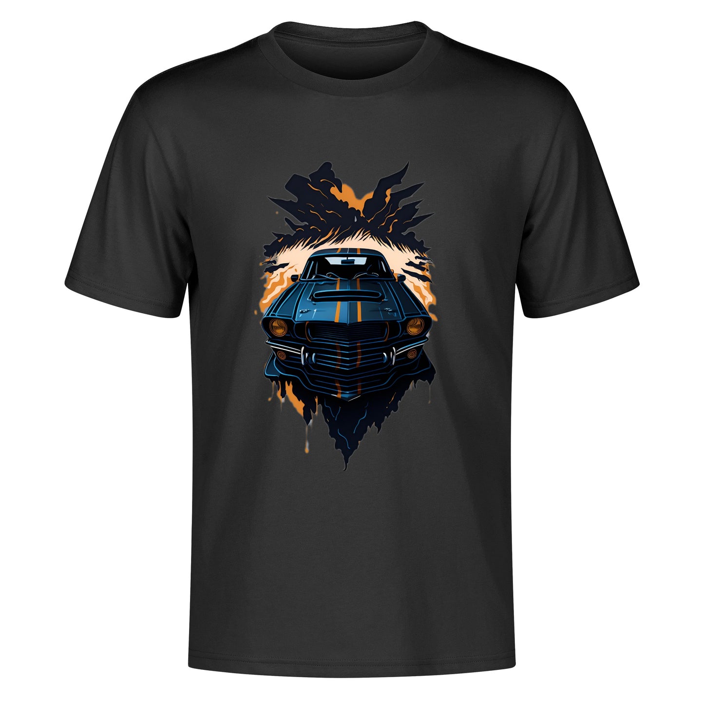 Men's Cotton Front Back Printing T Shirt