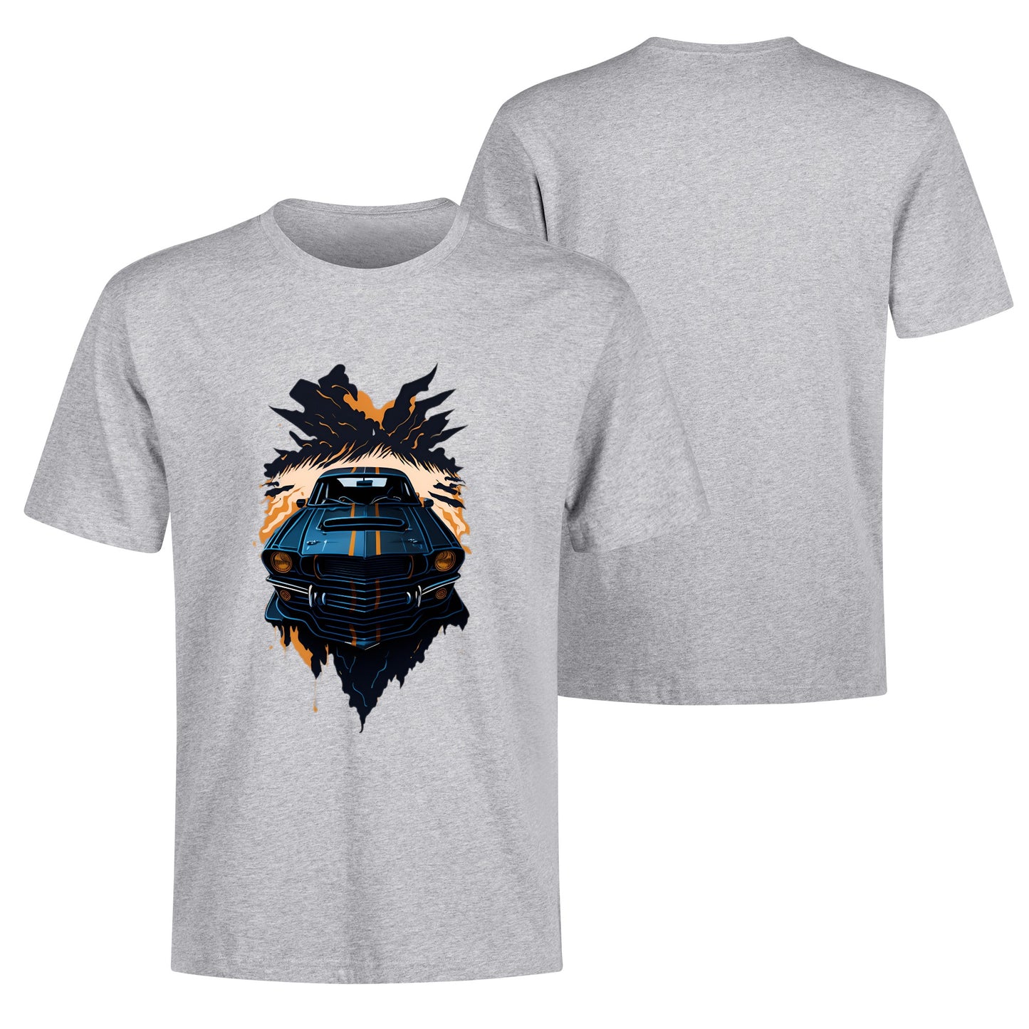 Men's Cotton Front Back Printing T Shirt
