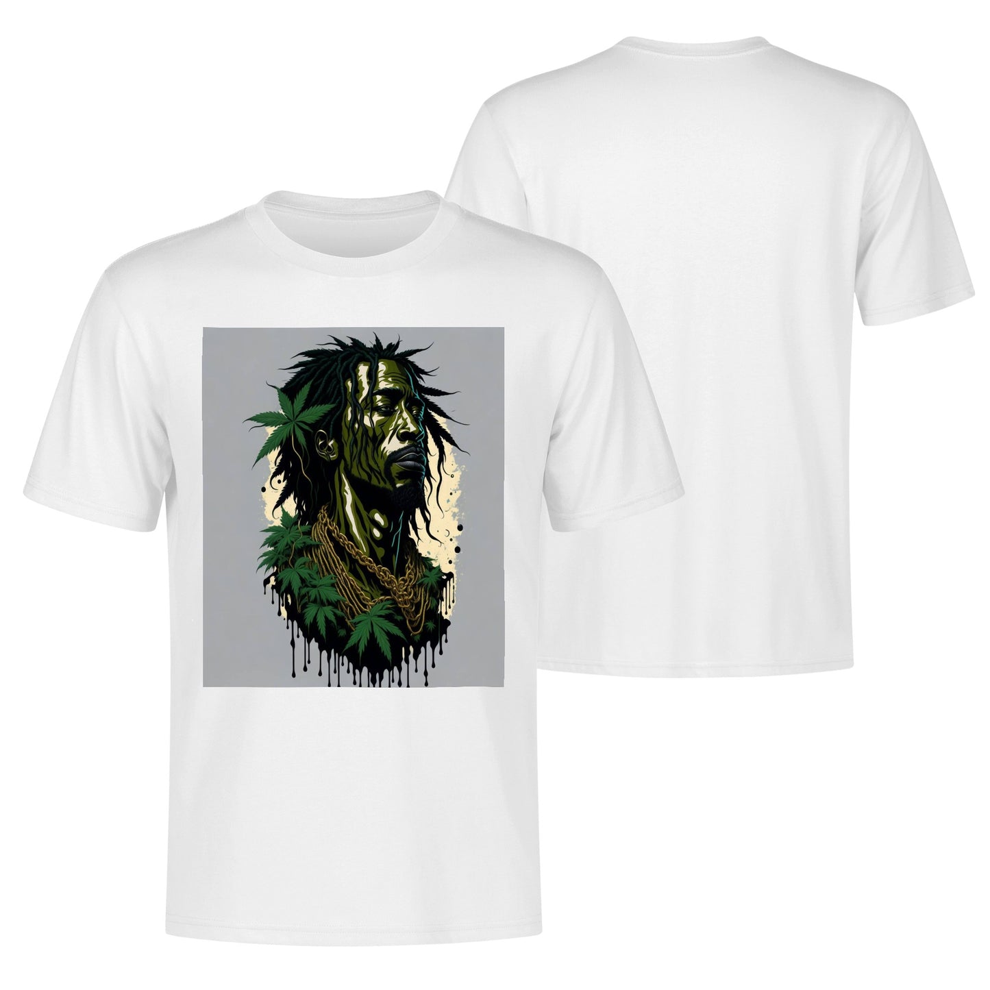 Men's Cotton Front Back Printing T Shirt