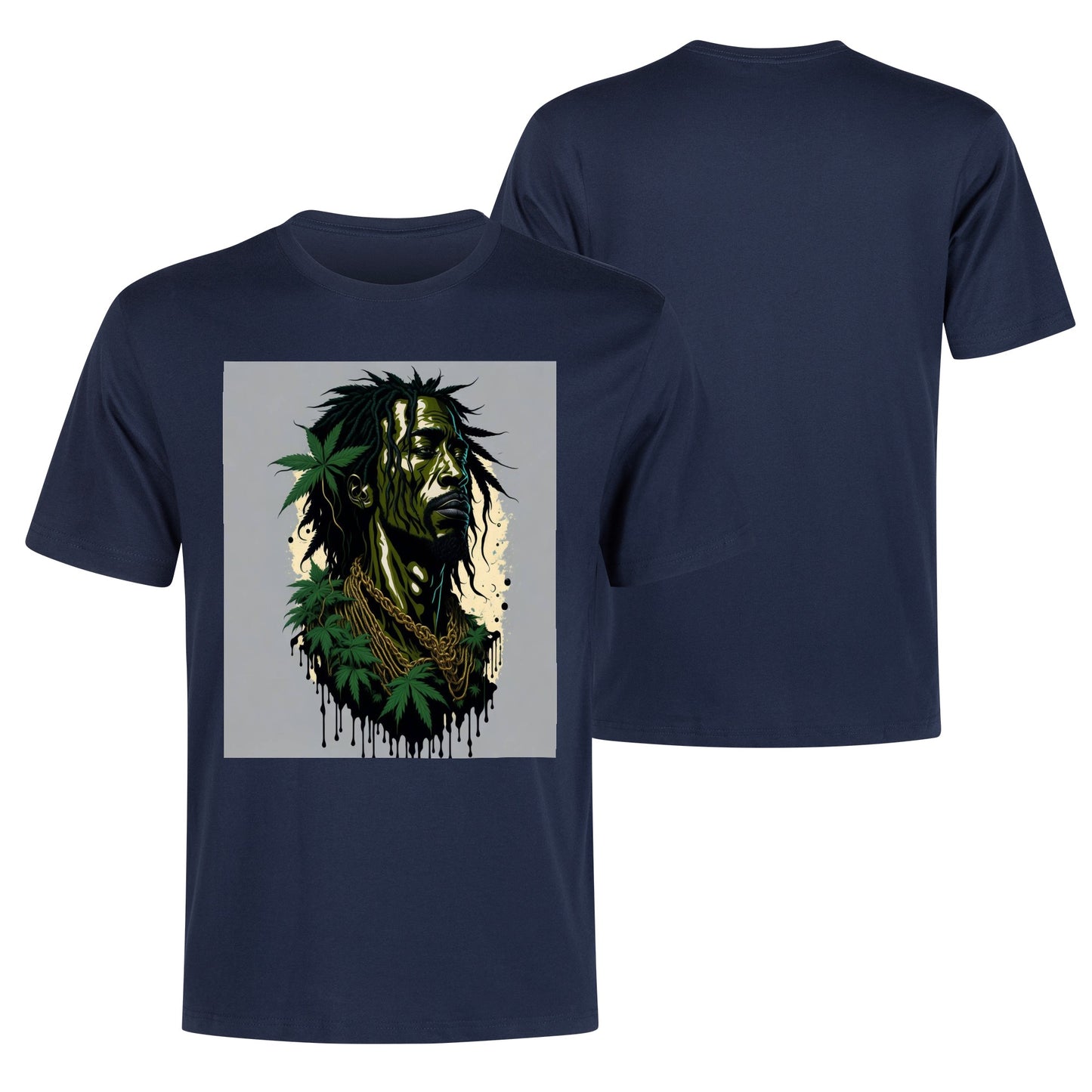 Men's Cotton Front Back Printing T Shirt
