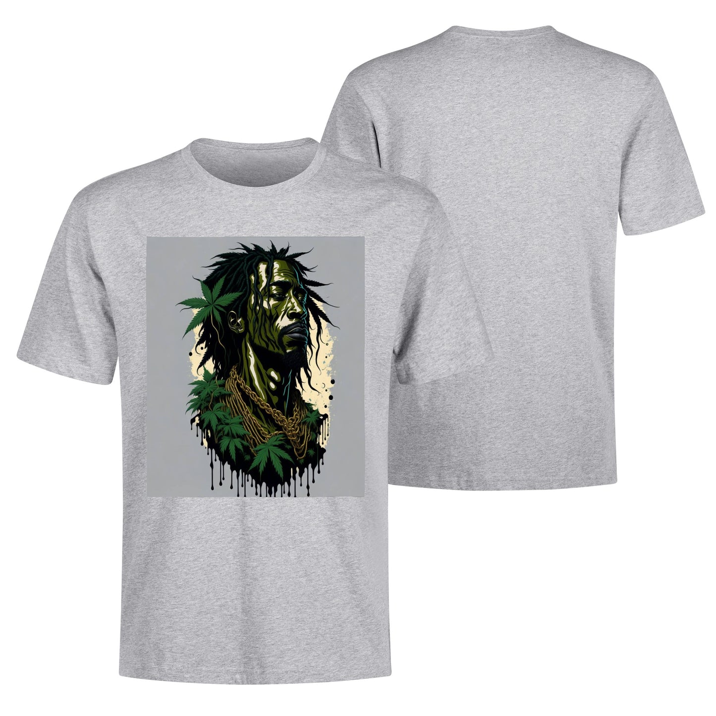 Men's Cotton Front Back Printing T Shirt