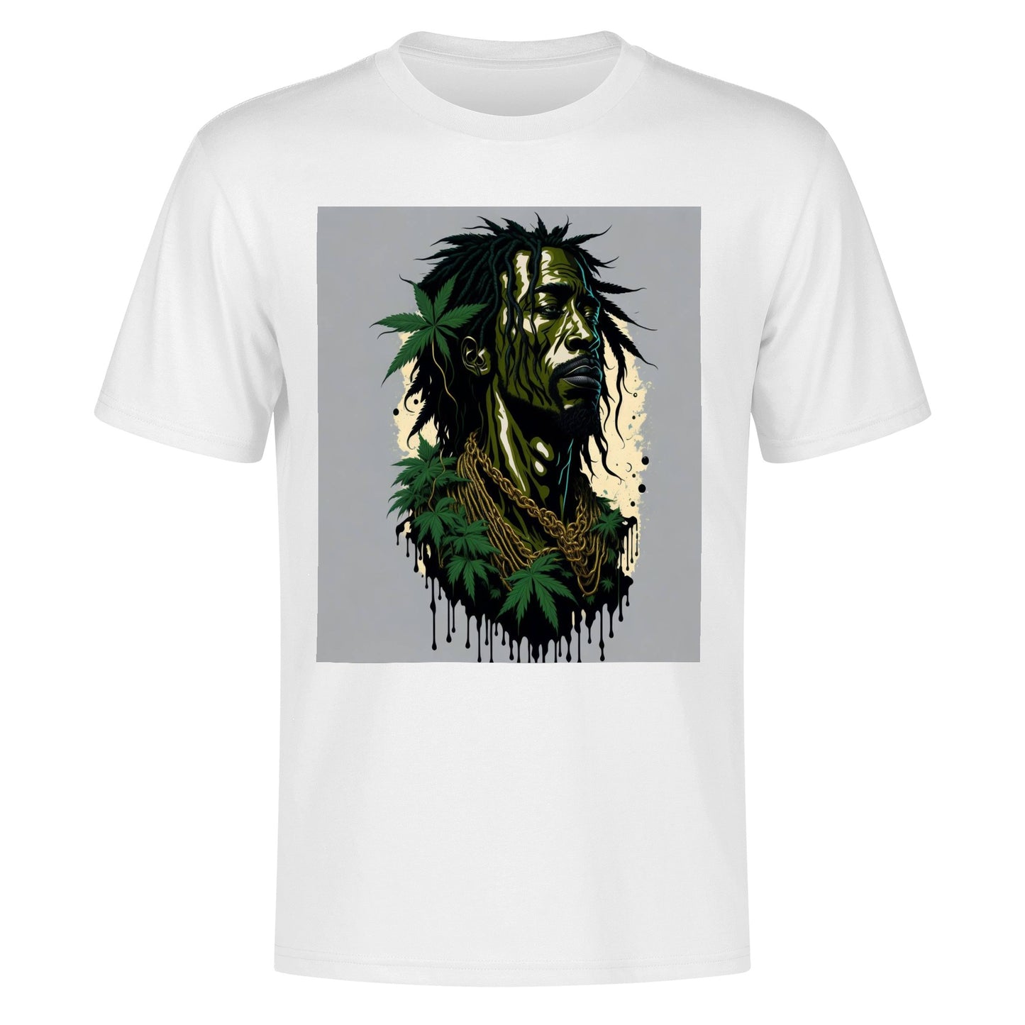 Men's Cotton Front Back Printing T Shirt