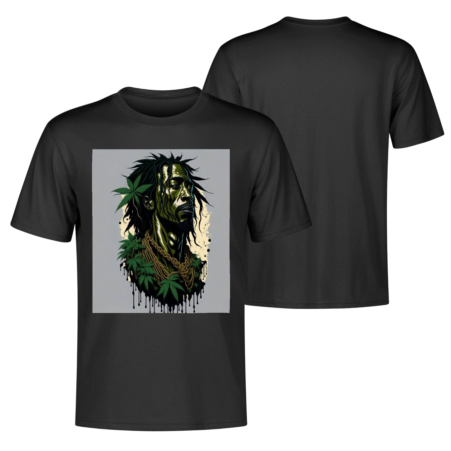 Men's Cotton Front Back Printing T Shirt
