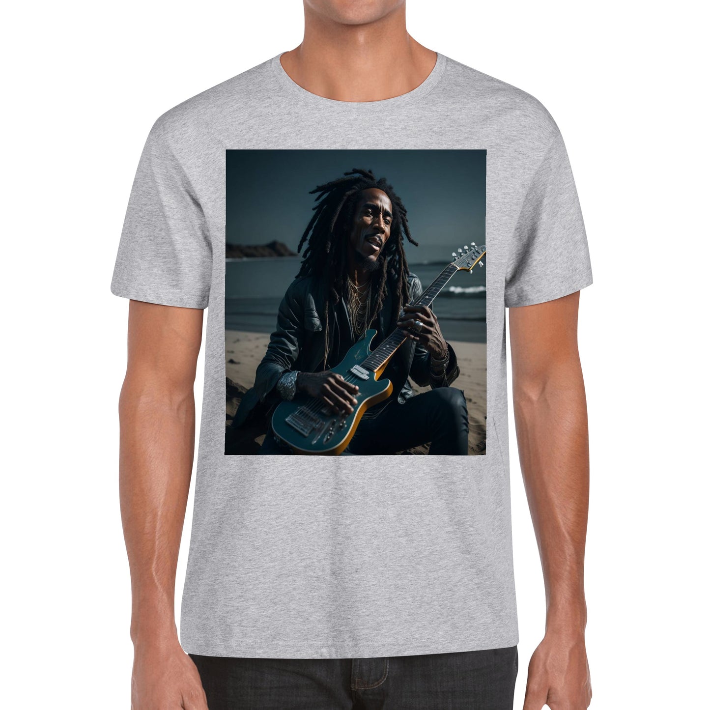 Men's Cotton Front Back Printing T Shirt