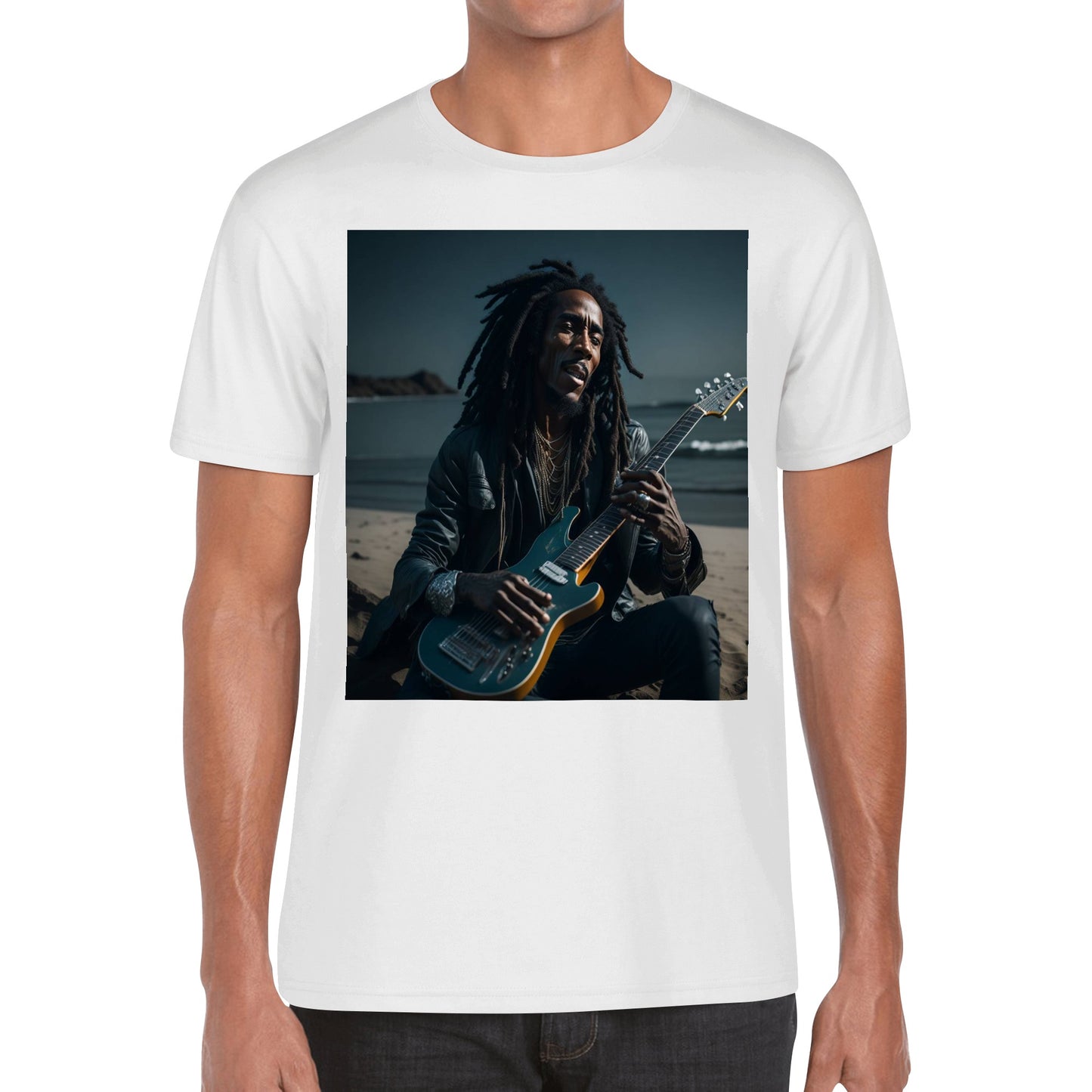 Men's Cotton Front Back Printing T Shirt
