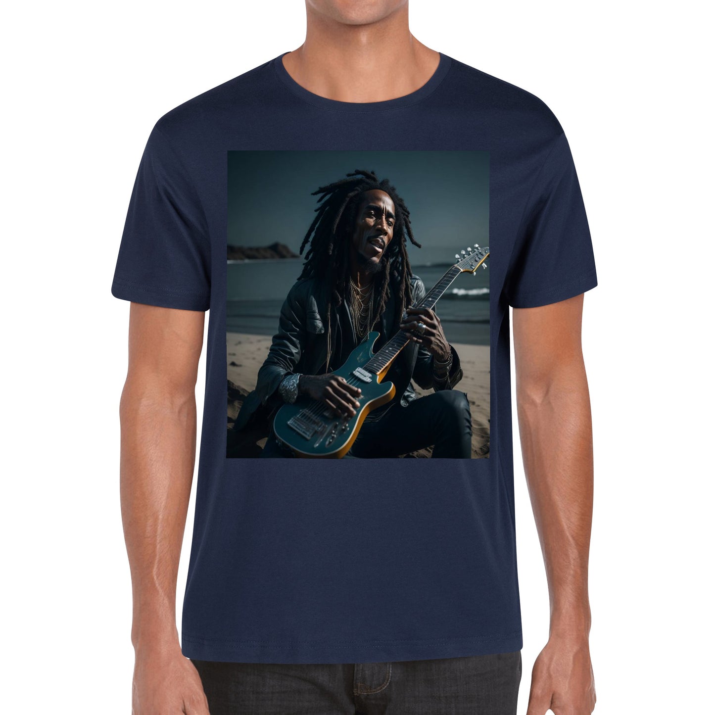 Men's Cotton Front Back Printing T Shirt