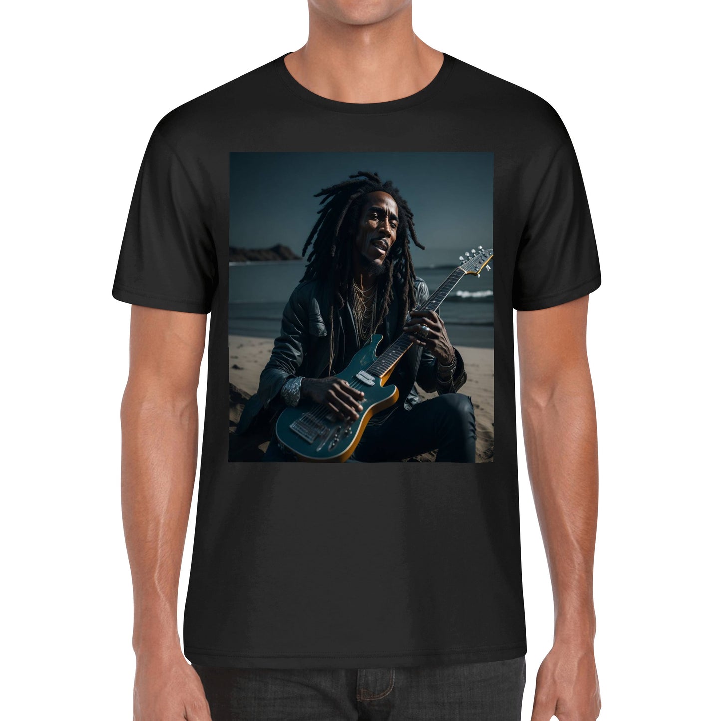 Men's Cotton Front Back Printing T Shirt