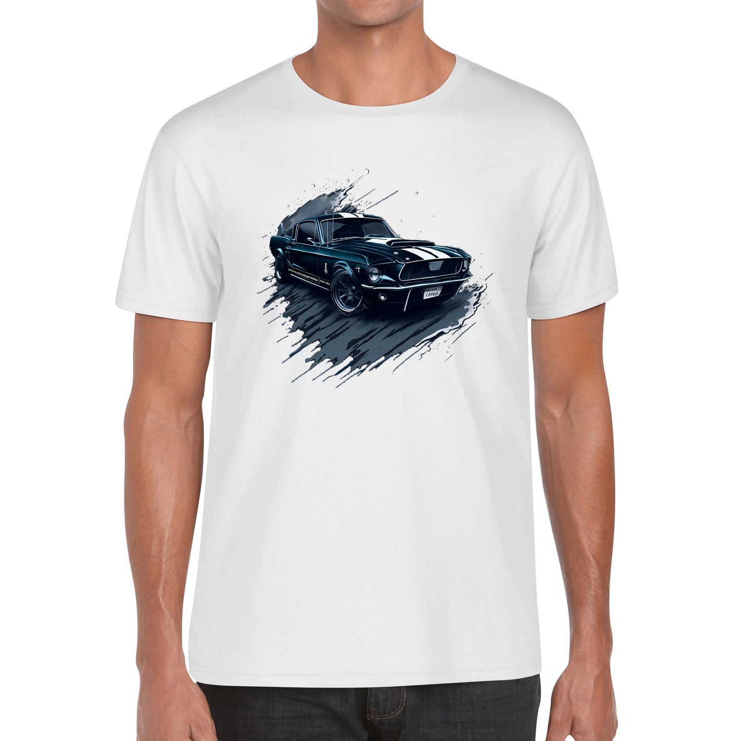 Men's Cotton Front Back Printing T Shirt