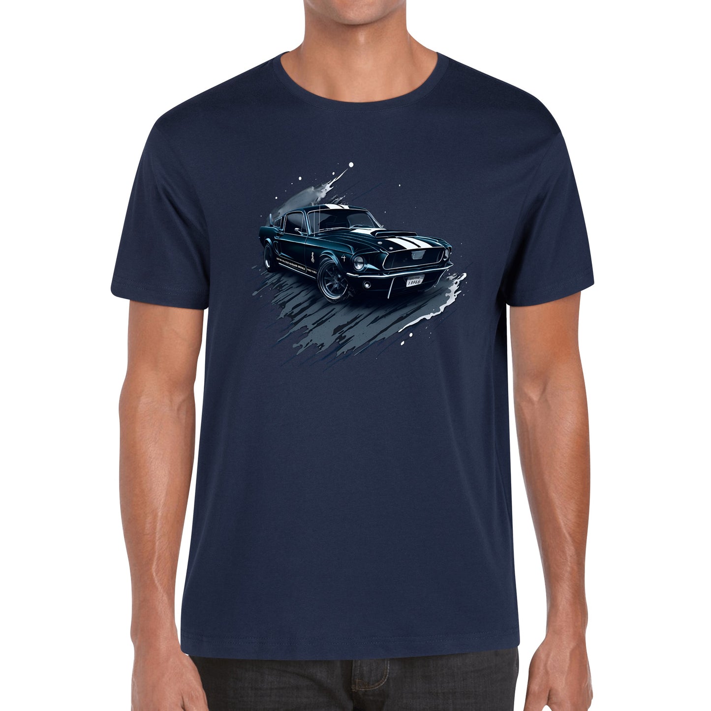 Men's Cotton Front Back Printing T Shirt