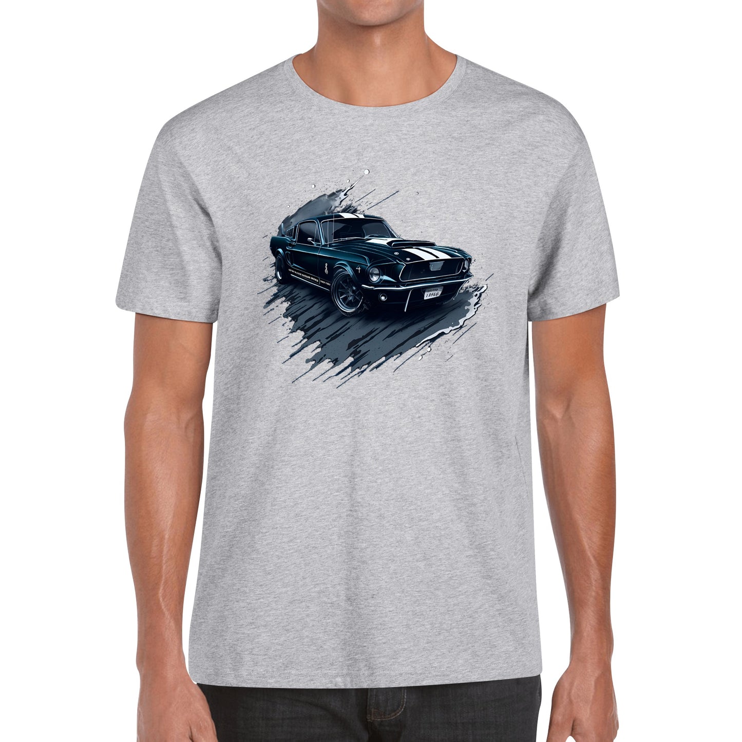 Men's Cotton Front Back Printing T Shirt