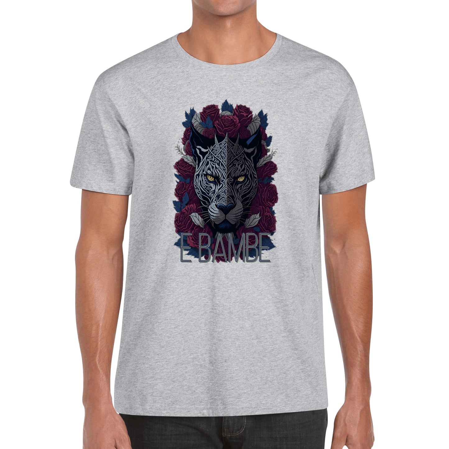 Men's Cotton Front Back Printing T Shirt