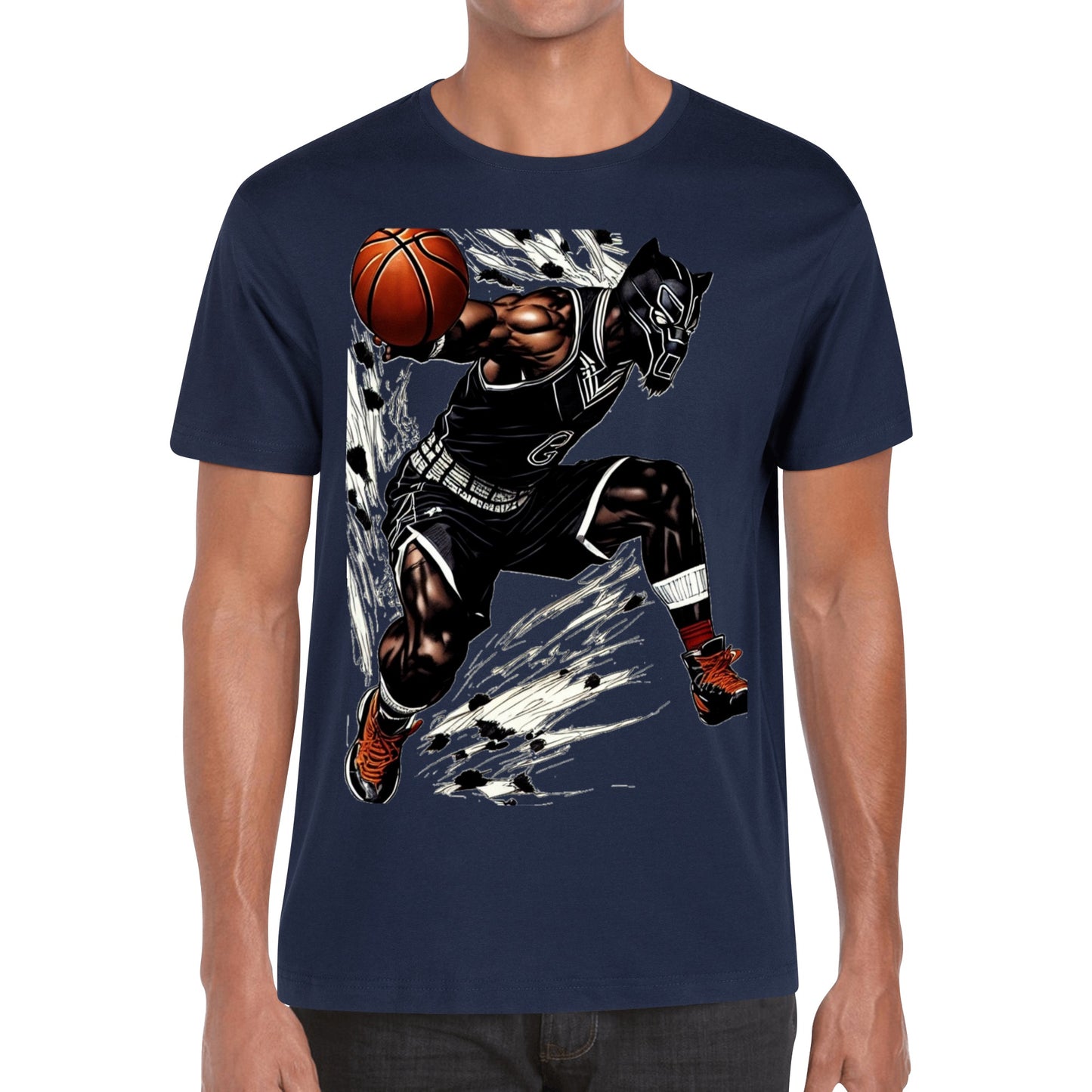 Men's Cotton Front Back Printing T Shirt