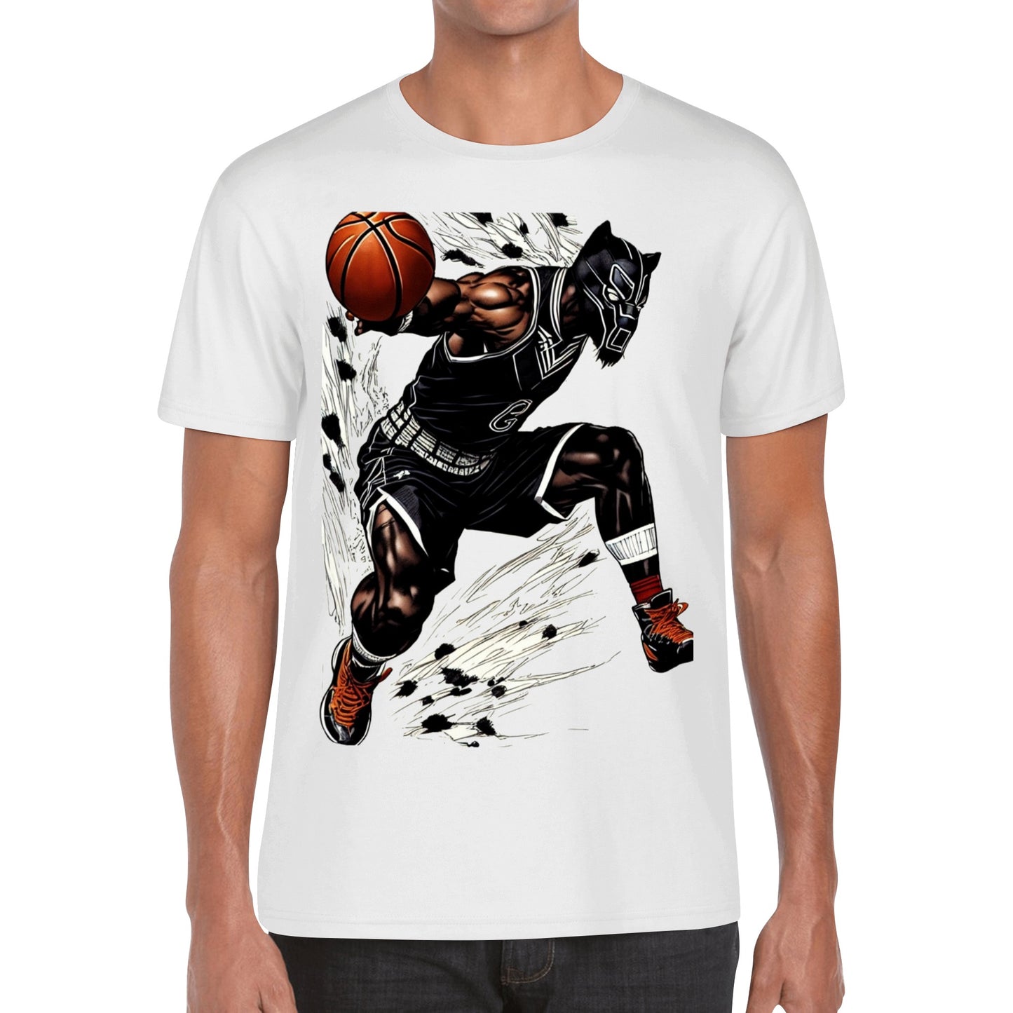 Men's Cotton Front Back Printing T Shirt