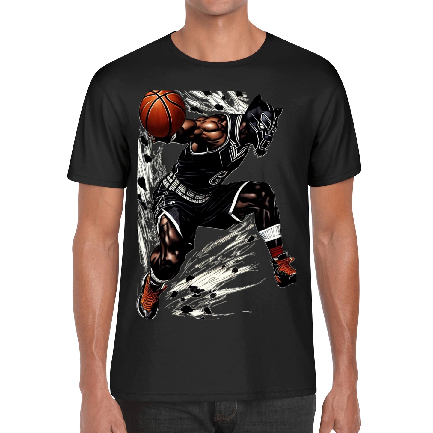Men's Cotton Front Back Printing T Shirt