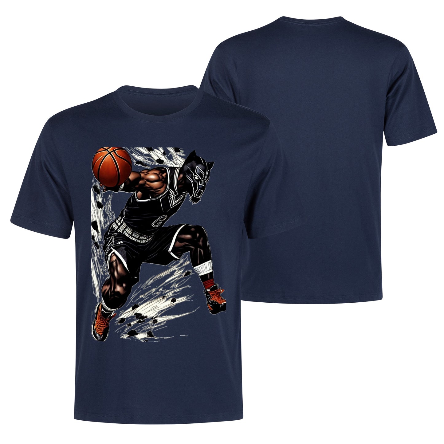 Men's Cotton Front Back Printing T Shirt