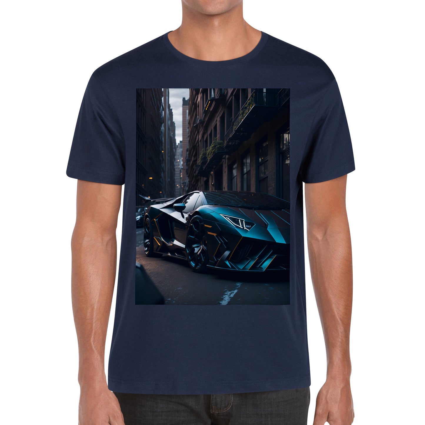 Men's Cotton Front Back Printing T Shirt