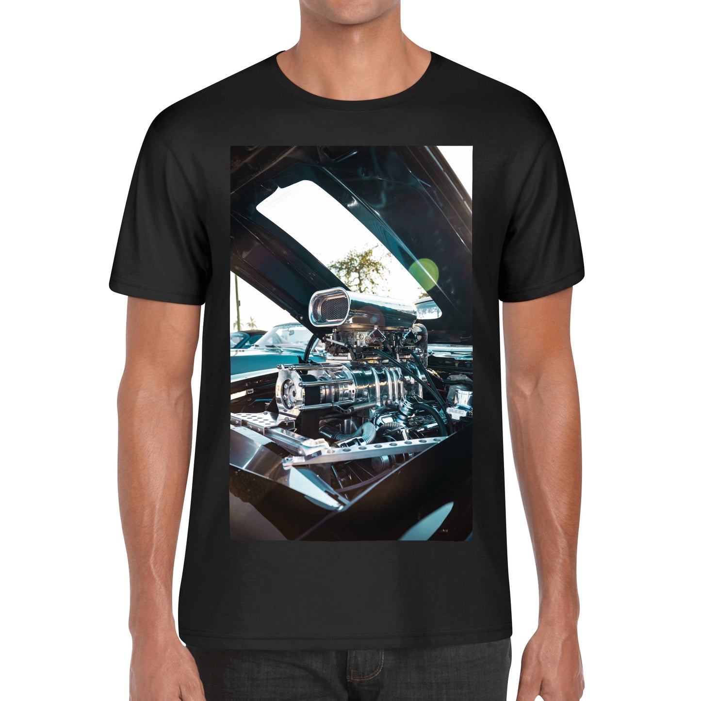 Men's Cotton Front Back Printing T Shirt