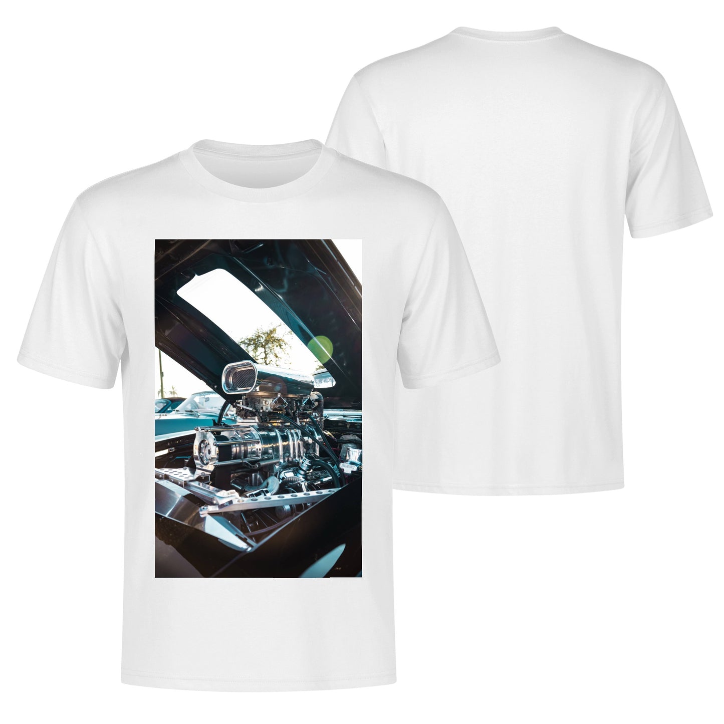 Men's Cotton Front Back Printing T Shirt