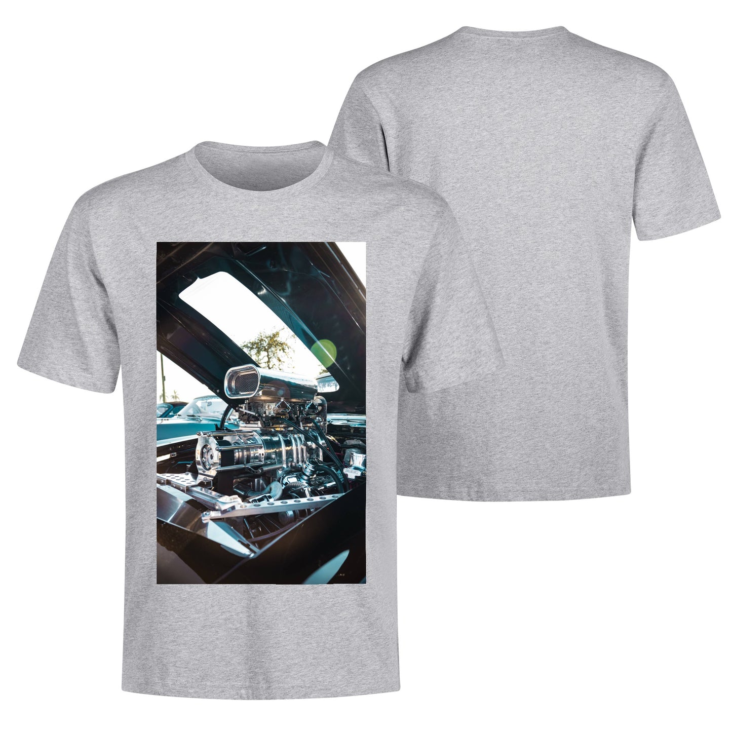 Men's Cotton Front Back Printing T Shirt