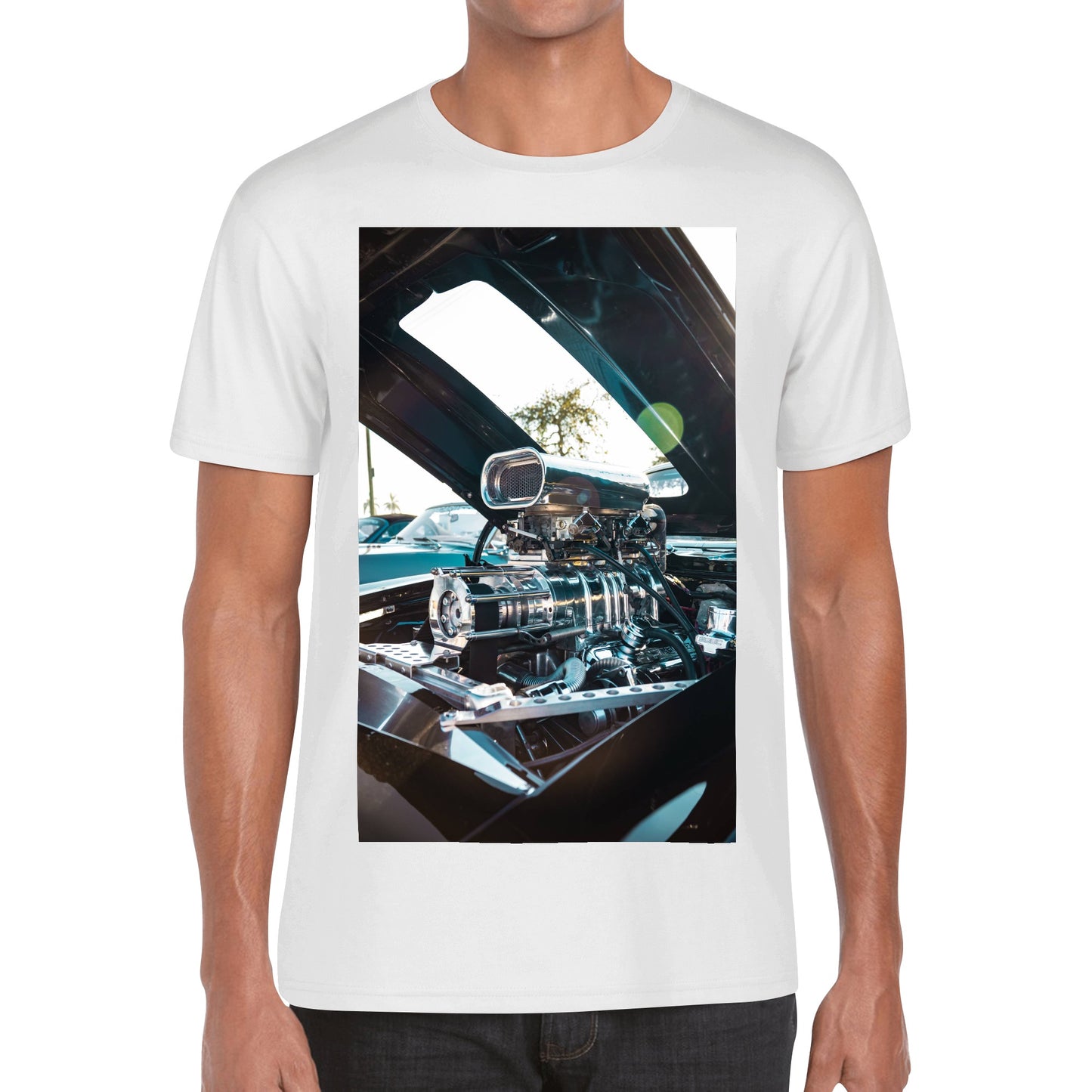 Men's Cotton Front Back Printing T Shirt