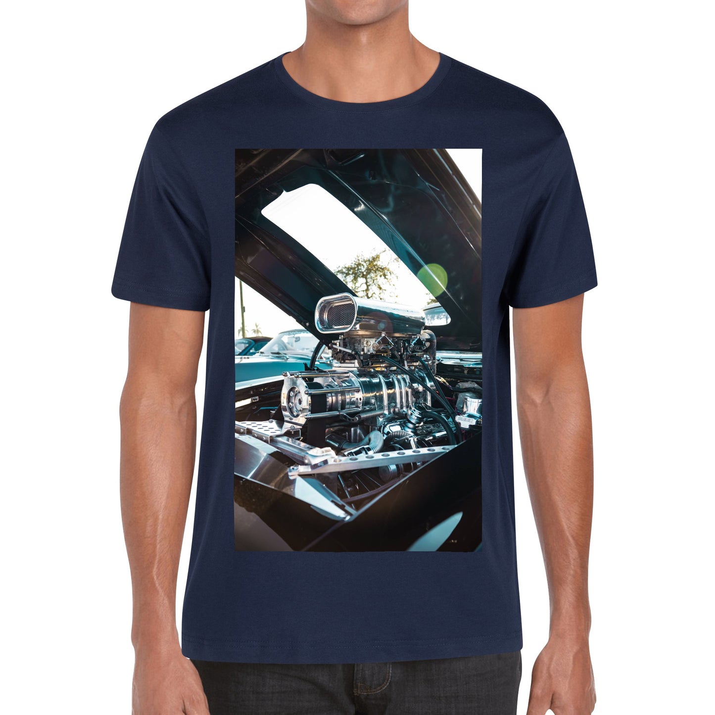 Men's Cotton Front Back Printing T Shirt