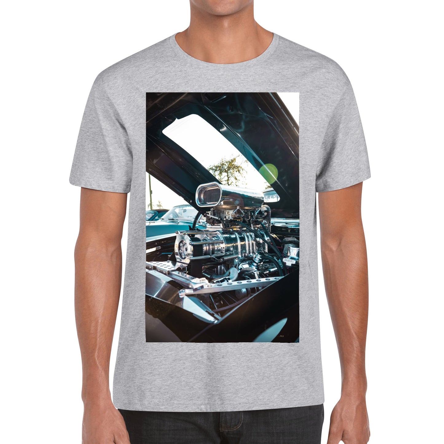 Men's Cotton Front Back Printing T Shirt