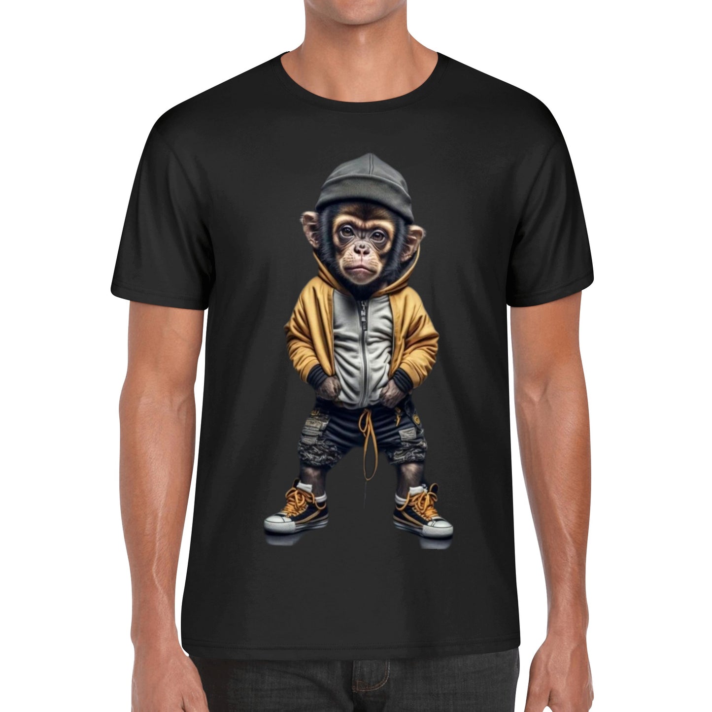 Men's Cotton Front Back Printing T Shirt