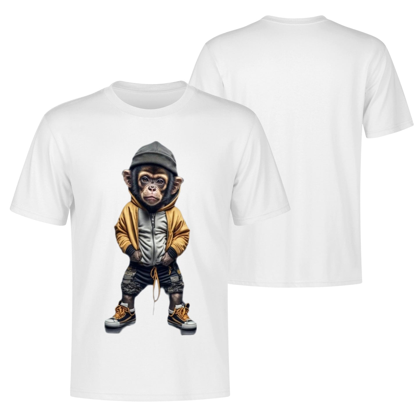 Men's Cotton Front Back Printing T Shirt