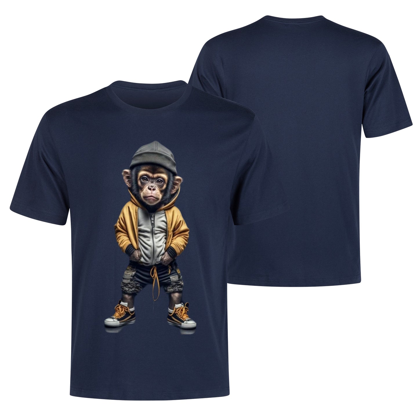 Men's Cotton Front Back Printing T Shirt