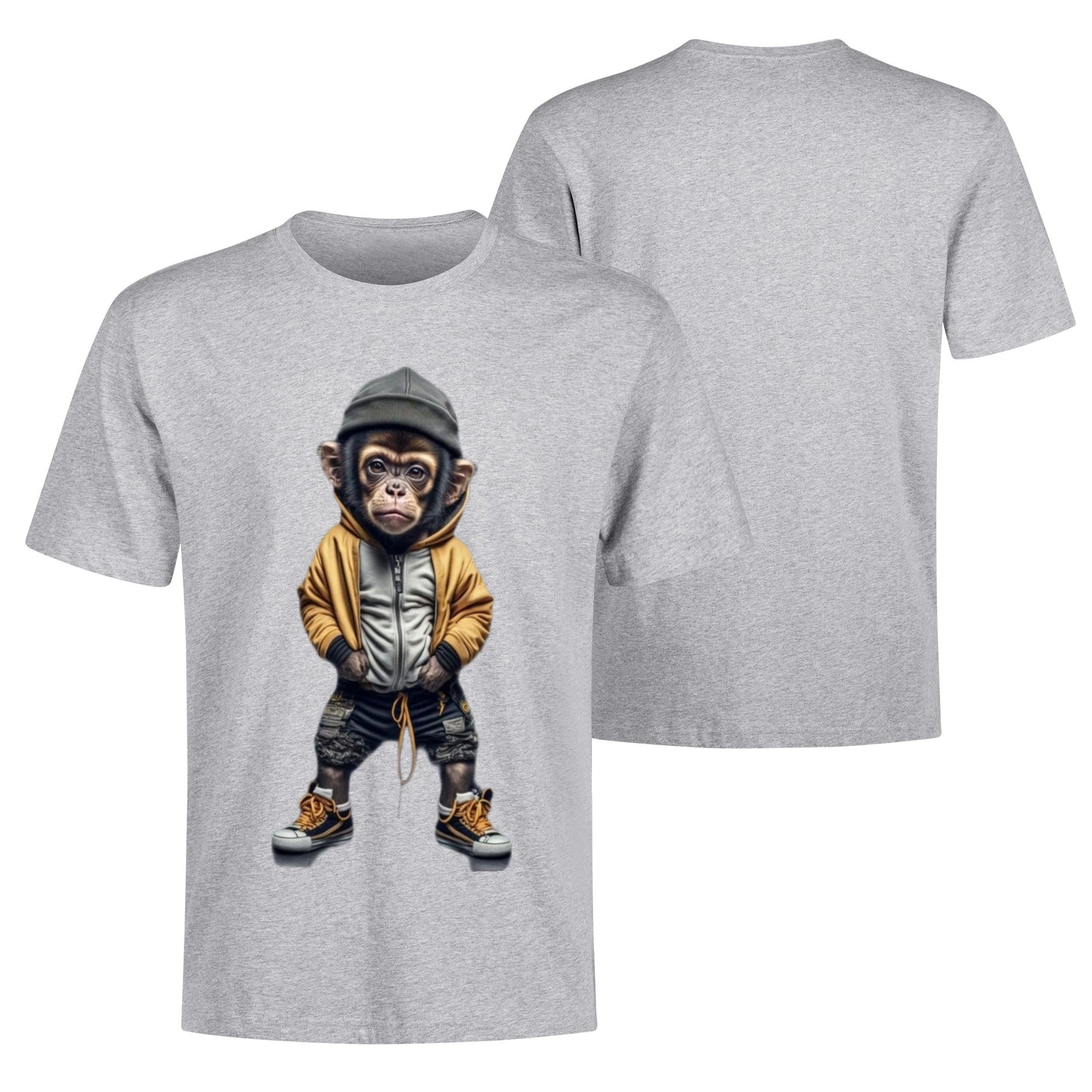 Men's Cotton Front Back Printing T Shirt