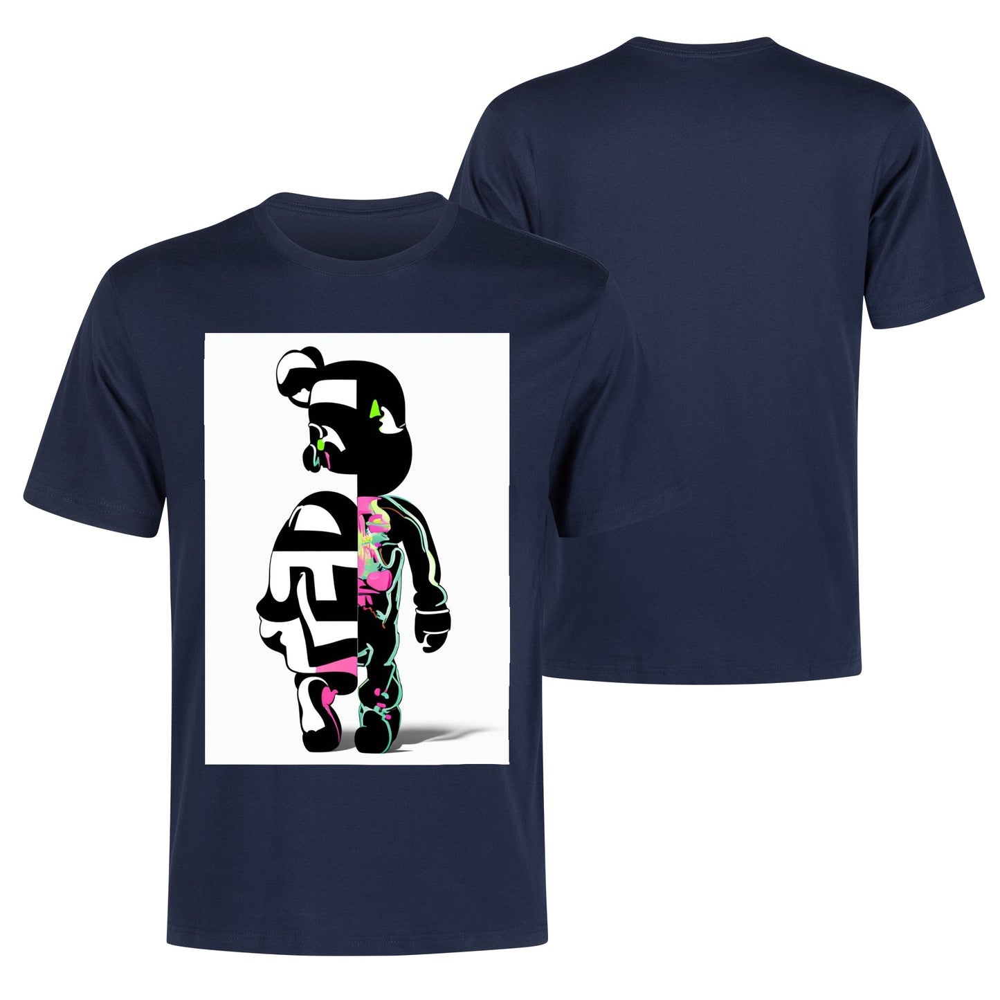 Men's Cotton Front Back Printing T Shirt