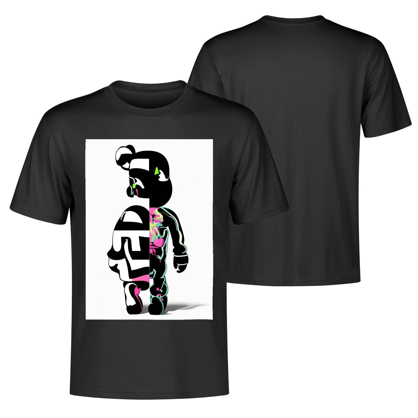 Men's Cotton Front Back Printing T Shirt