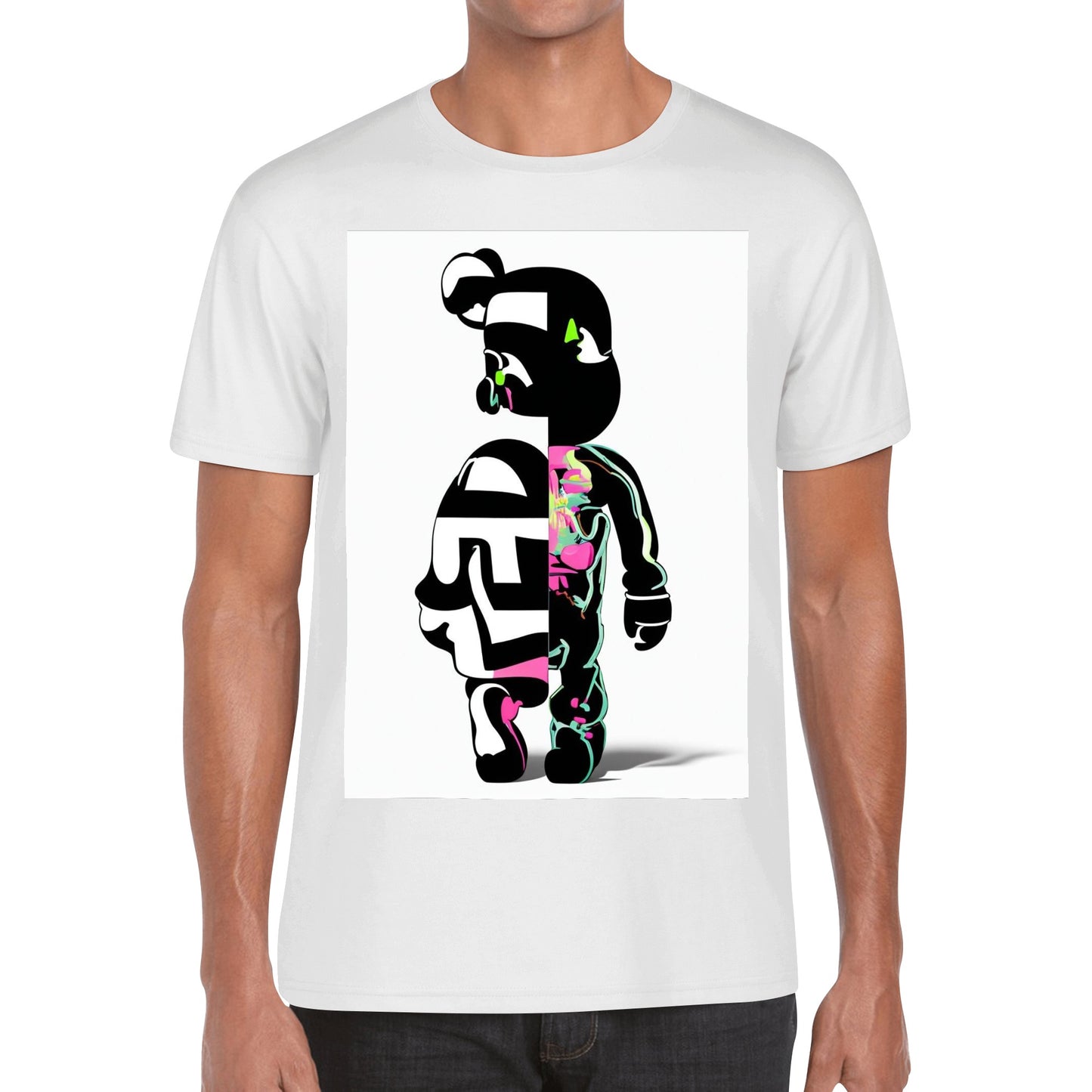 Men's Cotton Front Back Printing T Shirt