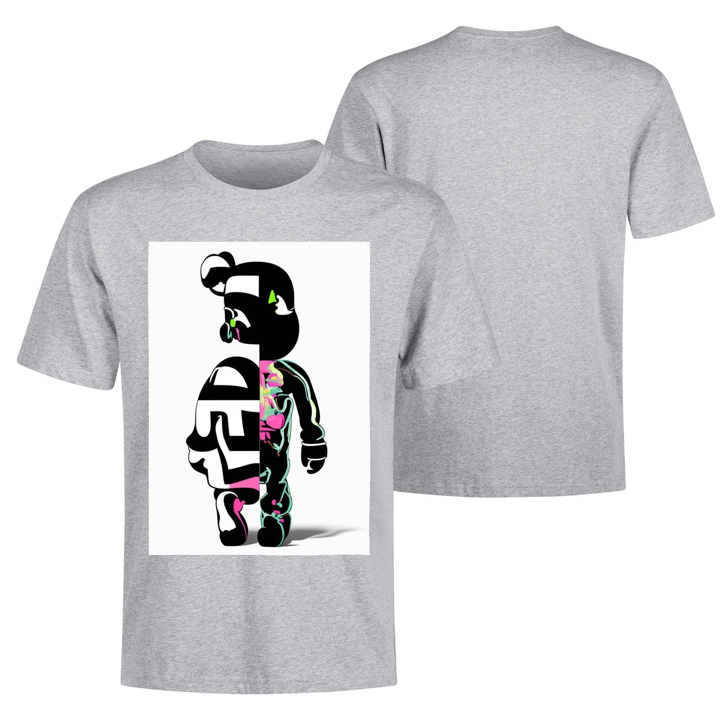 Men's Cotton Front Back Printing T Shirt