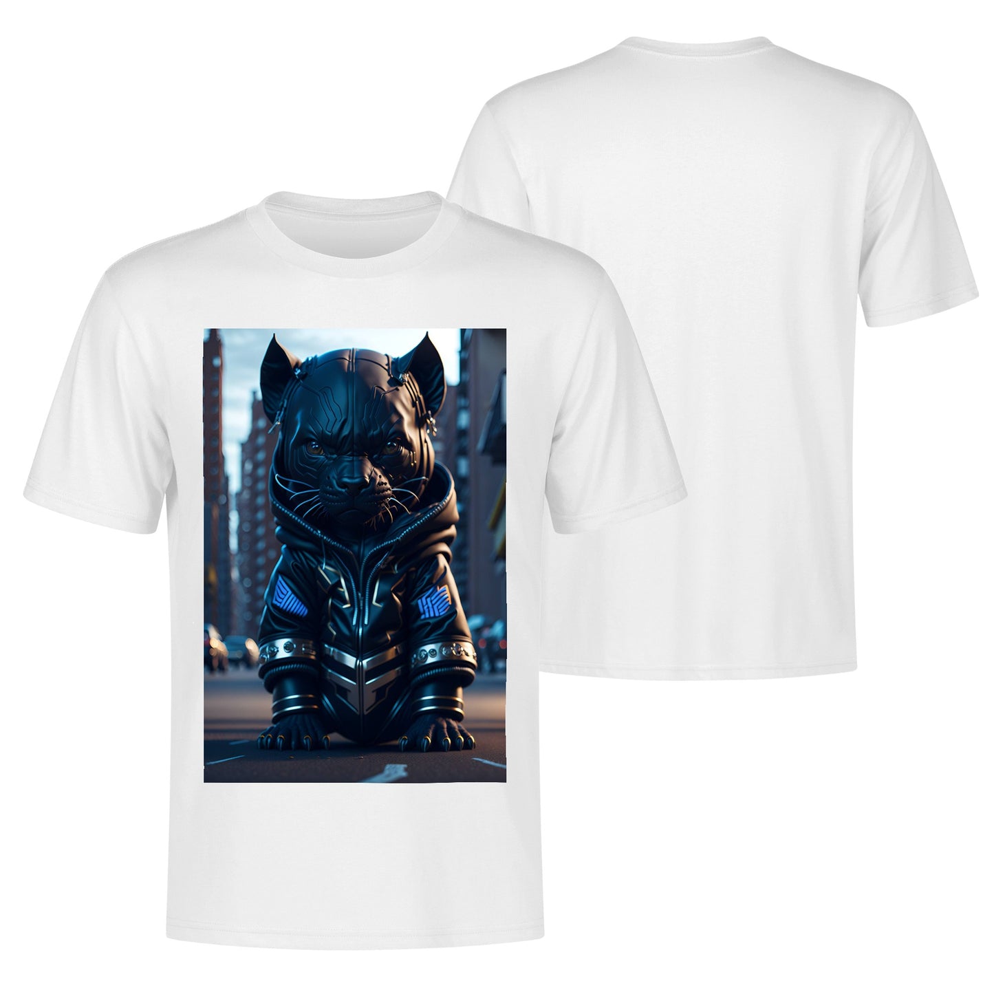 Men's Cotton Front Back Printing T Shirt