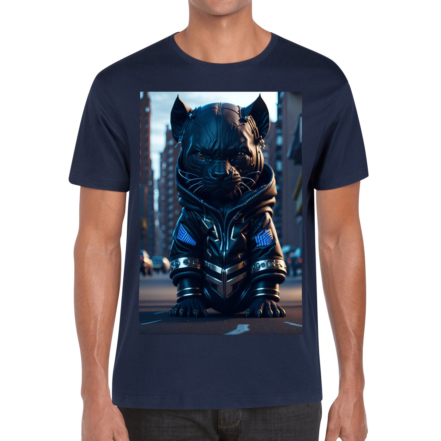 Men's Cotton Front Back Printing T Shirt