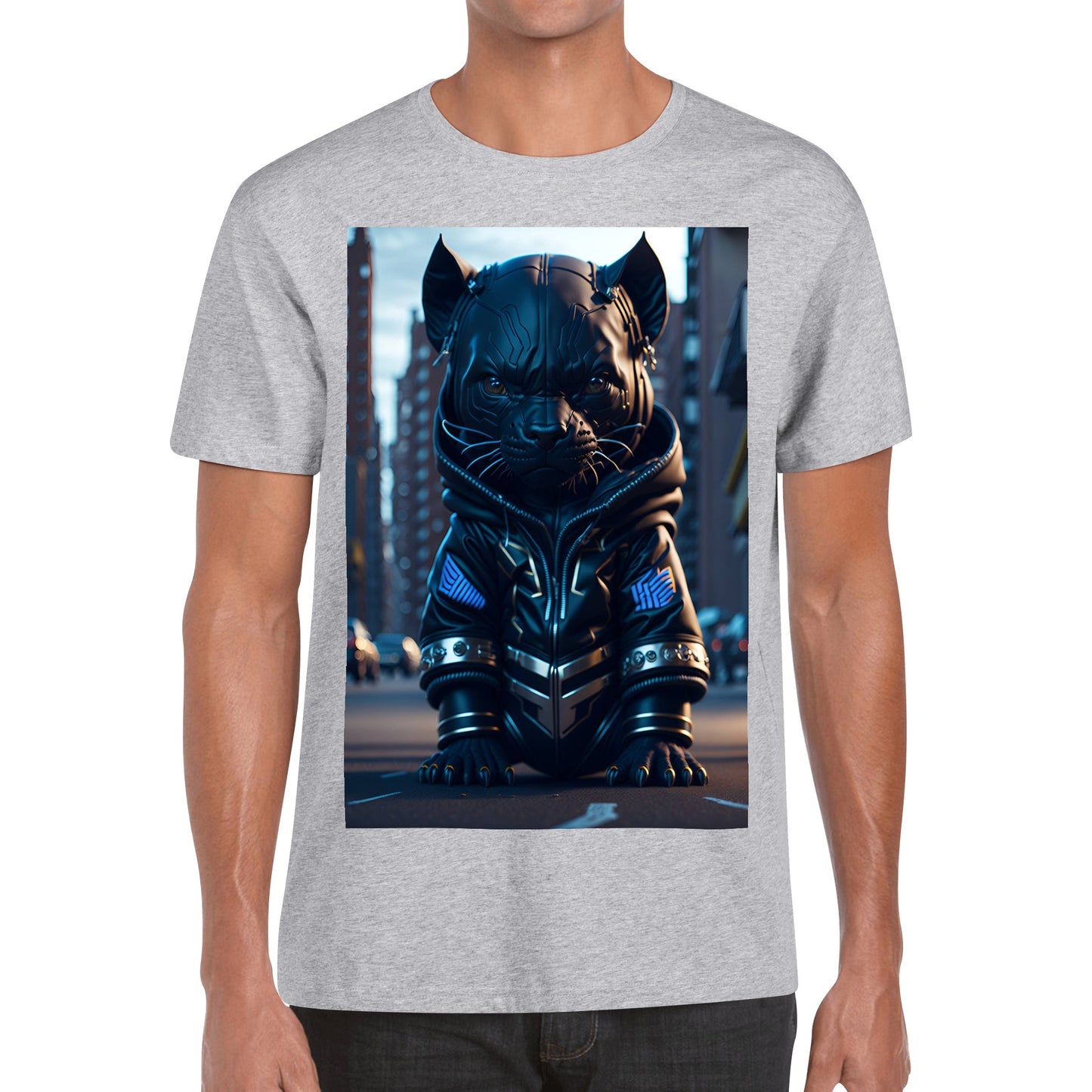 Men's Cotton Front Back Printing T Shirt