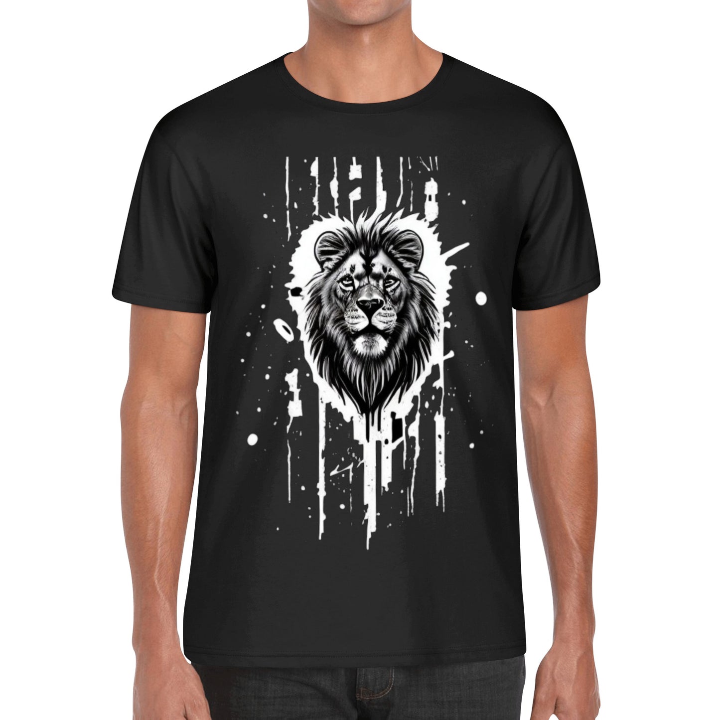 Men's Cotton Front Back Printing T Shirt