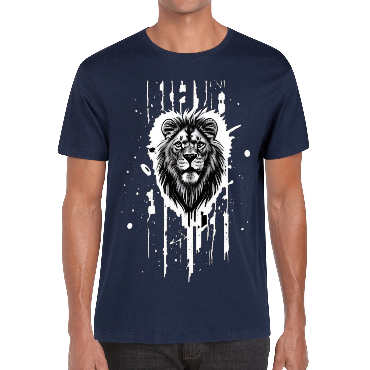 Men's Cotton Front Back Printing T Shirt
