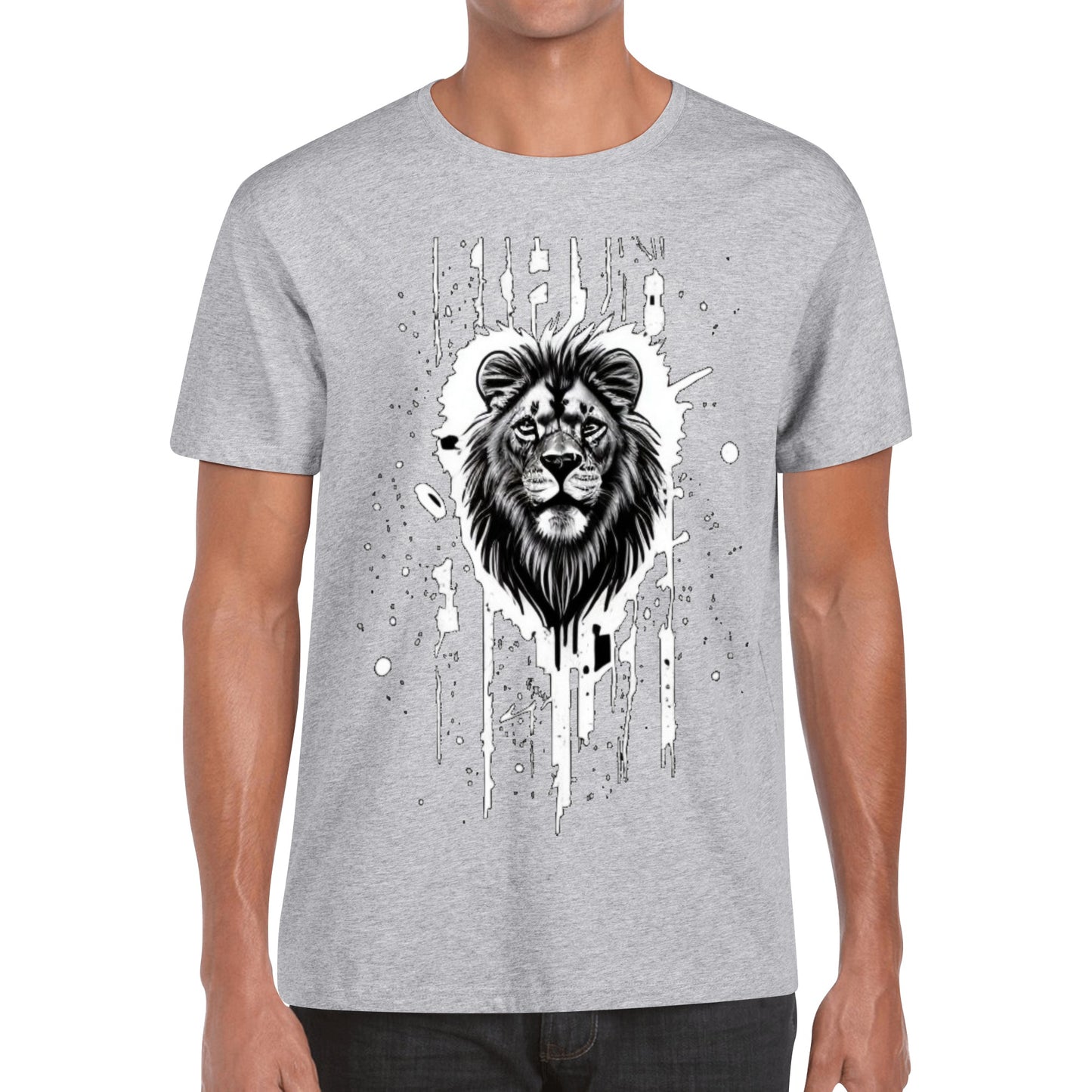 Men's Cotton Front Back Printing T Shirt