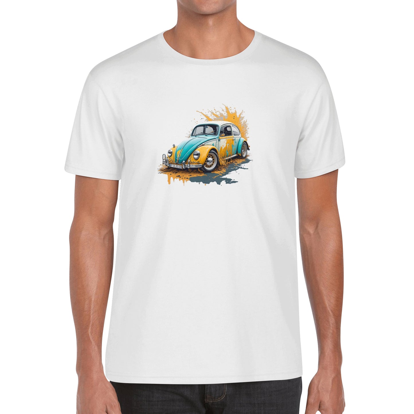Men's Cotton Front Back Printing T Shirt