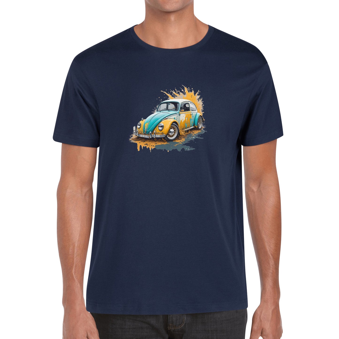 Men's Cotton Front Back Printing T Shirt