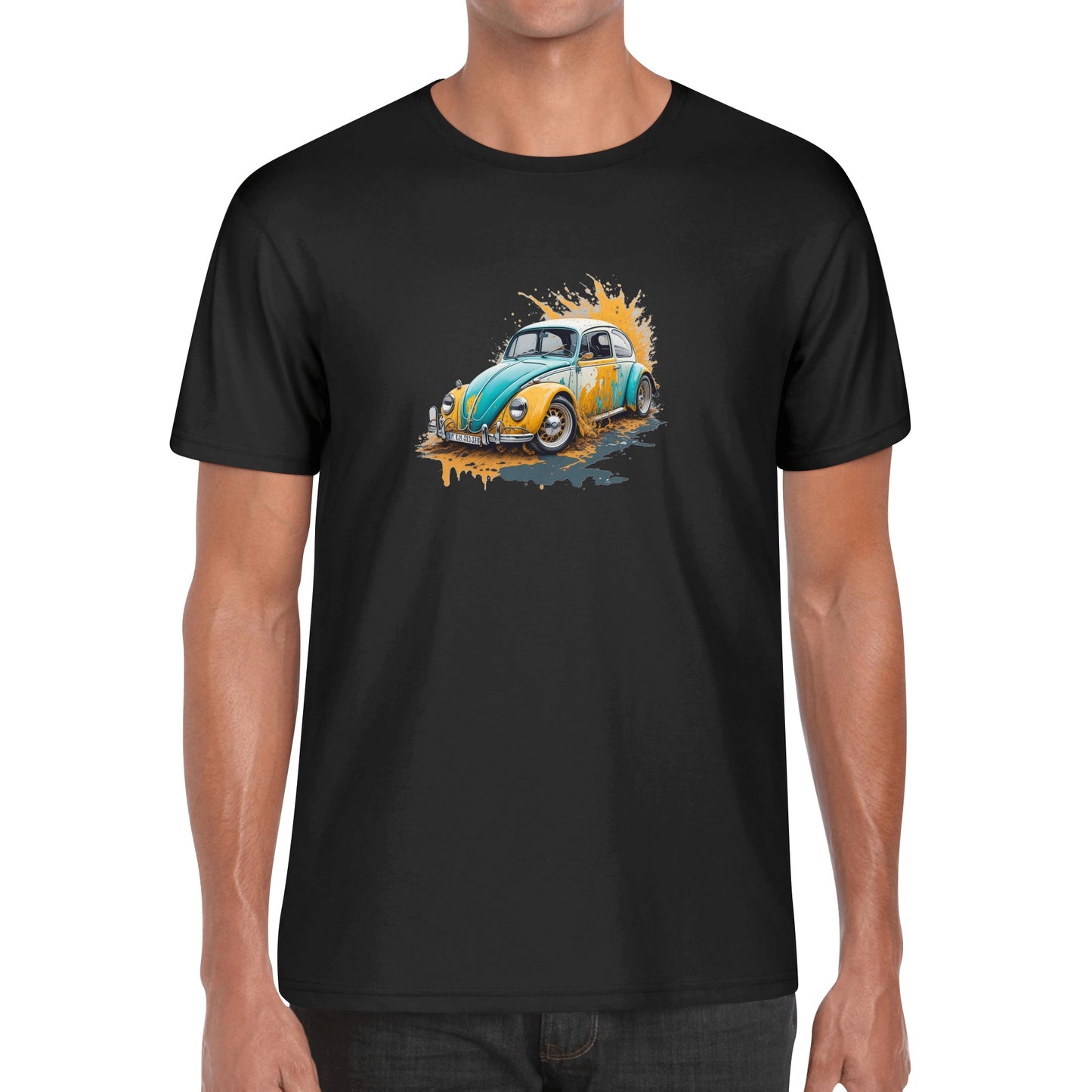 Men's Cotton Front Back Printing T Shirt