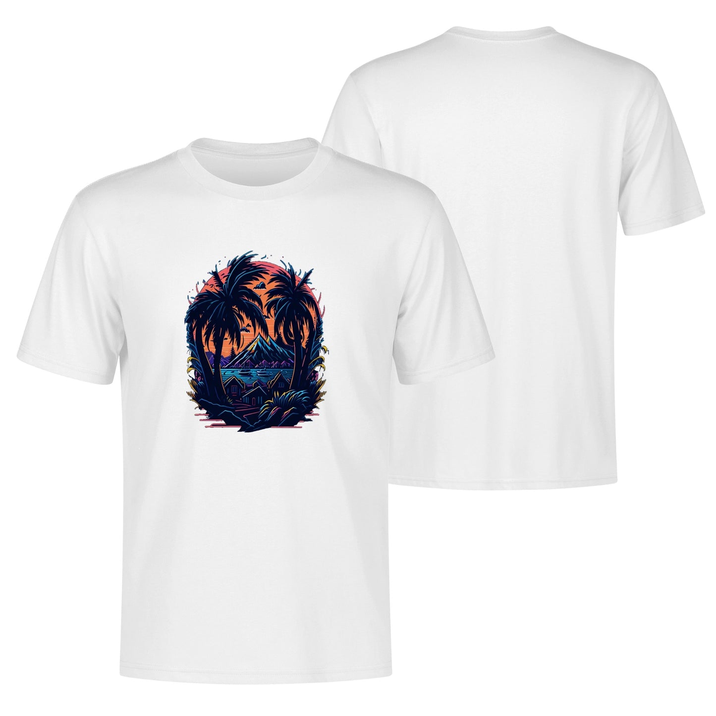 Men's Cotton Front Back Printing T Shirt