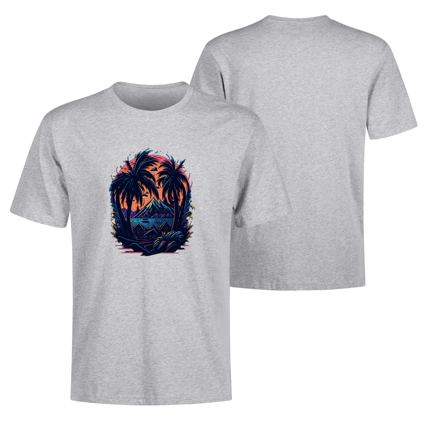 Men's Cotton Front Back Printing T Shirt
