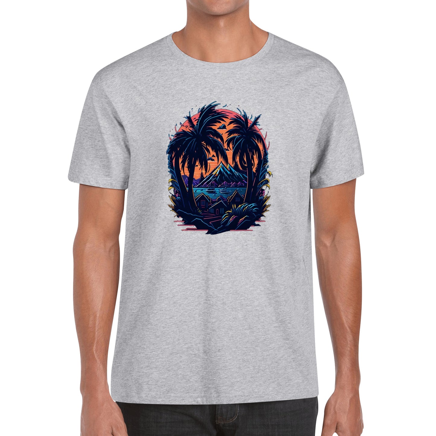 Men's Cotton Front Back Printing T Shirt