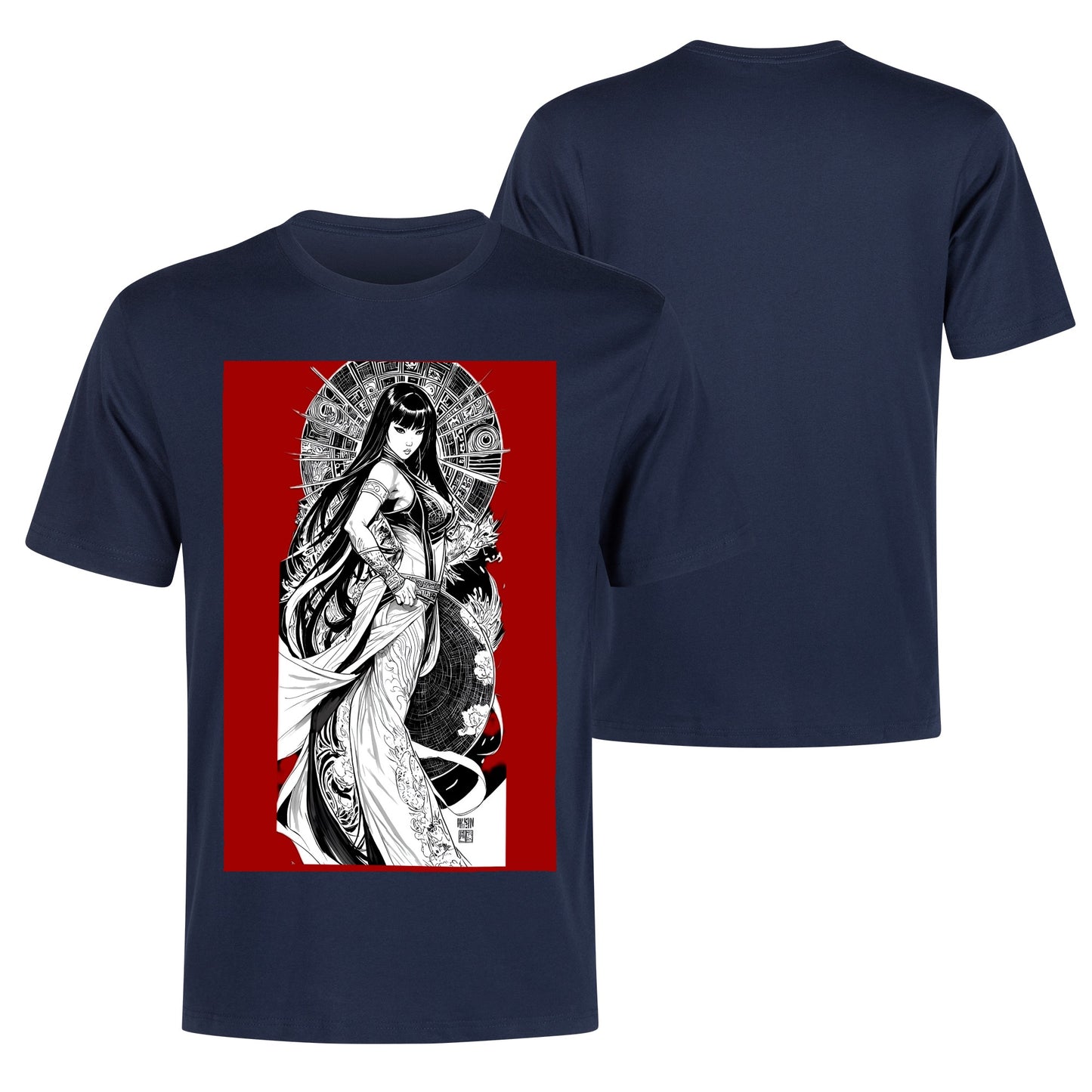 Men's Cotton Front Back Printing T Shirt